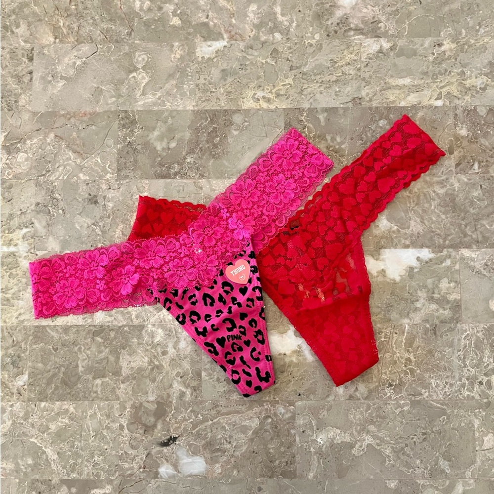 Victoria’s Secret Lacie Thong Panty Set of 2
